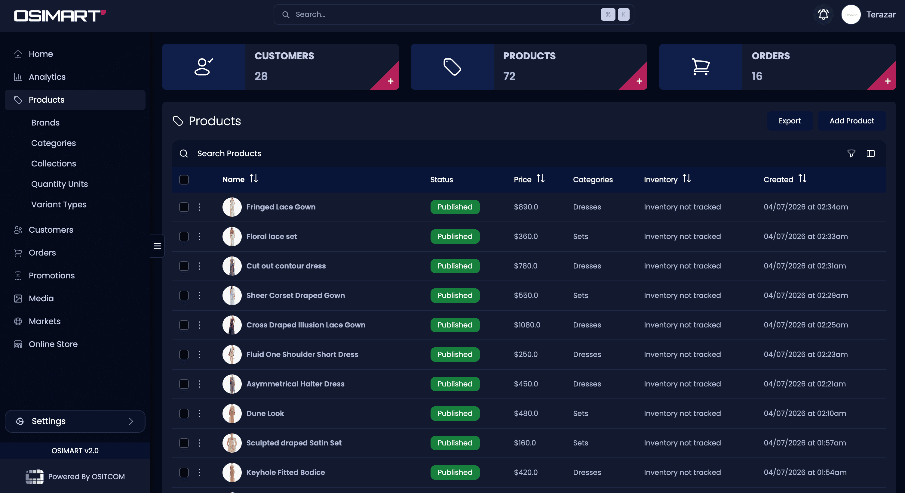 Osimart logistics and omnichannel integrations connecting shipping services, online orders, and physical store inventory